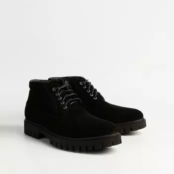 Черные ботинки из натурального велюра Calipso