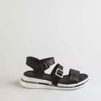 Черные кожаные босоножки Calipso