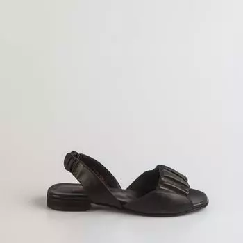 Черные кожаные босоножки Calipso