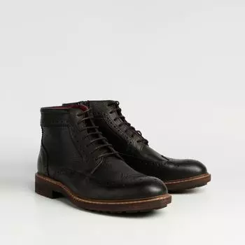 Черные кожаные ботинки Calipso