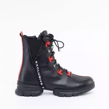 Черные кожаные ботинки Calipso