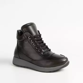 Черные кожаные кроссовки Calipso