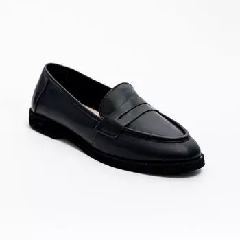 Черные кожаные лоферы Calipso