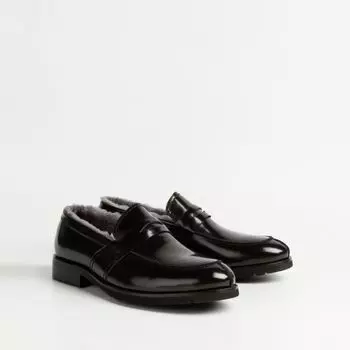 Черные кожаные лоферы Calipso