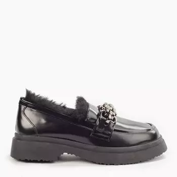 Черные кожаные лоферы Calipso