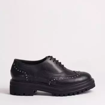 Черные кожаные полуботинки Pavarella