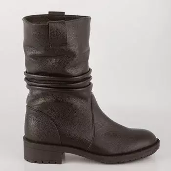 Черные кожаные полусапоги Velvet