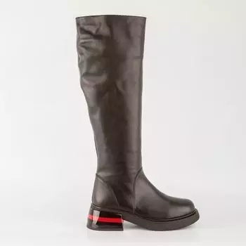 Черные кожаные сапоги Calipso