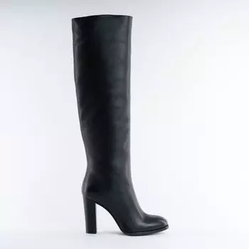 Черные кожаные сапоги Calipso