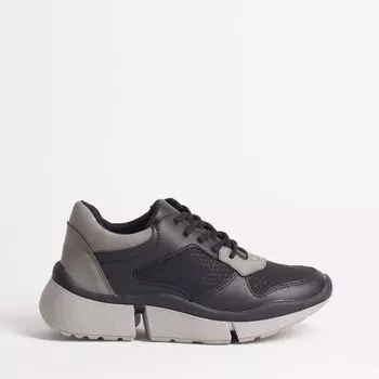 Черные кроссовки из эко-кожи Calipso