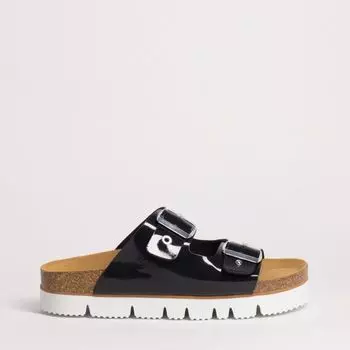 Черные лаковые сабо Velvet