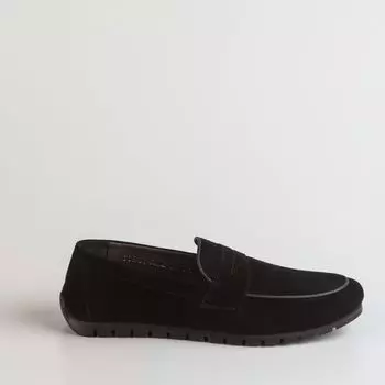 Черные мокасины из спилка Calipso