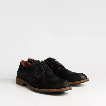 Черные полуботинки из натурального велюра Calipso