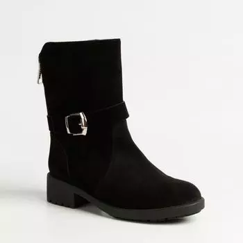 Черные полусапоги из спилка Calipso