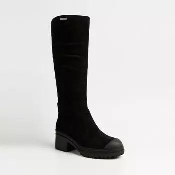 Черные сапоги из спилка Calipso