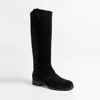 Черные сапоги из спилка Calipso