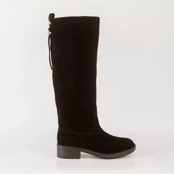 Черные сапоги из спилка Calipso