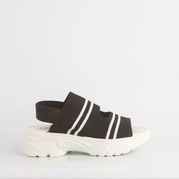 Черные текстильные босоножки Calipso