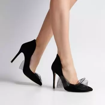 Черные туфли из искусственного велюра Calipso