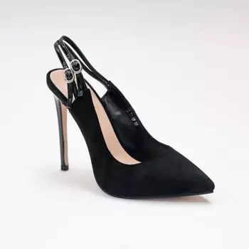 Черные туфли из искусственного велюра Calipso
