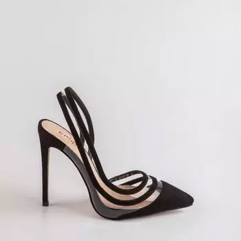 Черные туфли из искусственного велюра Calipso