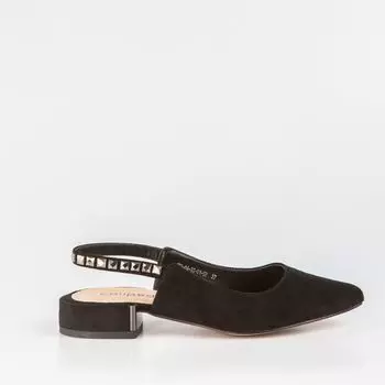 Черные туфли из искусственного велюра Calipso