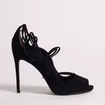 Черные туфли из натурального велюра Calipso