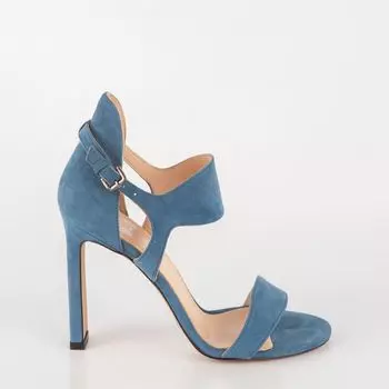 Голубые босоножки из натурального велюра Calipso