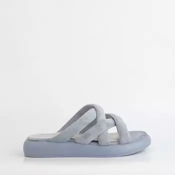 Голубые сабо из искусственного велюра Calipso