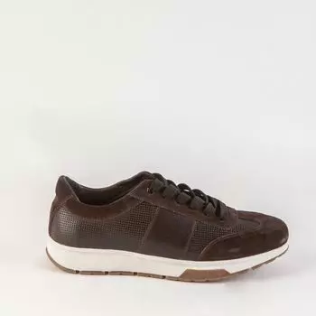 Коричневые кожаные кроссовки Calipso