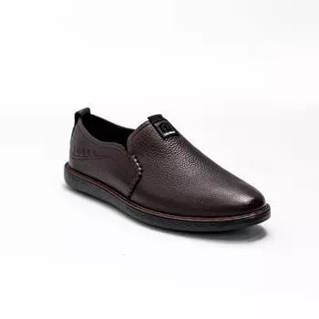 Коричневые кожаные слипоны Dino ricci