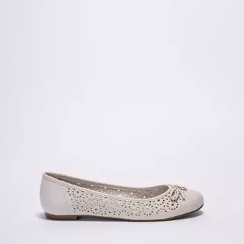 Молочные балетки из эко-кожи Moleca