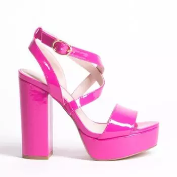 Розовые босоножки из эко-кожи Calipso