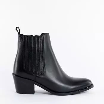 Черные кожаные ботинки Calipso