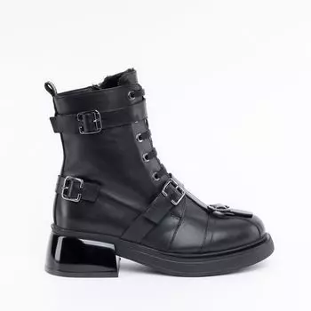 Черные кожаные ботинки Calipso