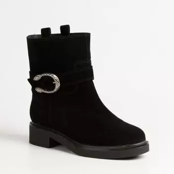 Черные ботинки из спилка Calipso