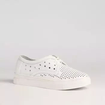 Белые кожаные кеды Calipso