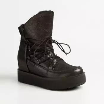 Никелевые кожаные полусапоги Calipso