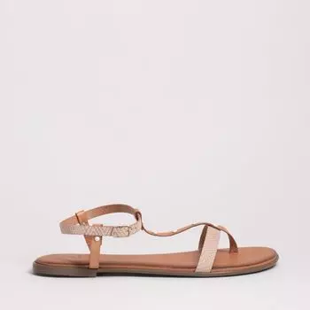 Бежевые кожаные сандалии Velvet