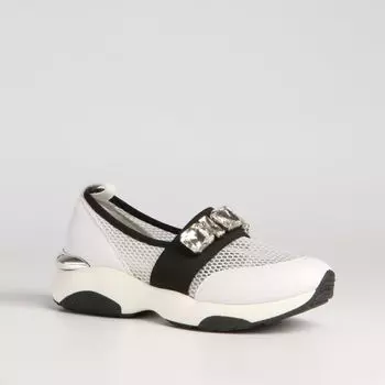 Белые кожаные слиперы Calipso