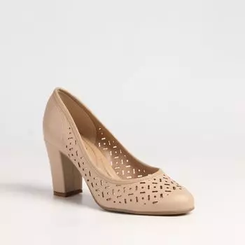 Бежевые туфли из эко-кожи Beira rio