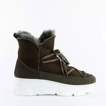 Хаки кожаные угги Calipso