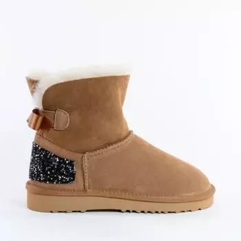 Бежевые угги из спилка Calipso