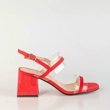 Красные босоножки из искусственного велюра Calipso