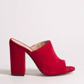 Красные сабо из натурального велюра Calipso