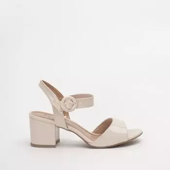 Бежевые лаковые босоножки Velvet