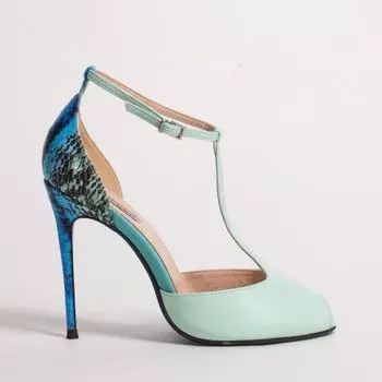 Мятные кожаные босоножки Calipso