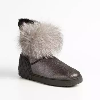 Никелевые угги из натурального велюра Calipso