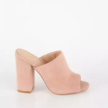 Розовые сабо из натурального велюра Calipso