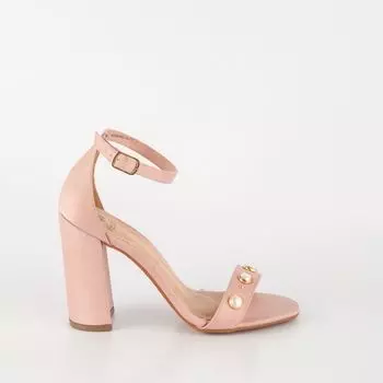 Пудровые текстильные босоножки Velvet